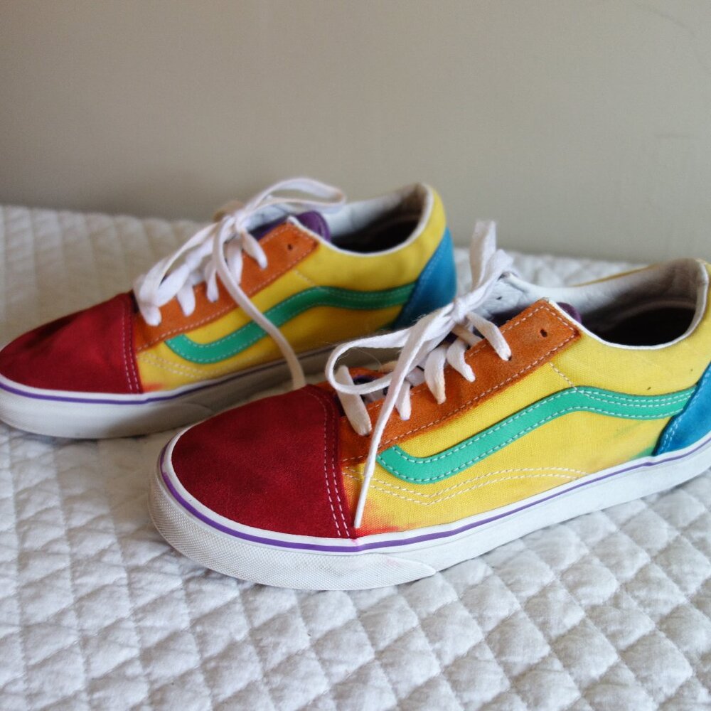VANS Color Block Suede Trim Lace-up Sneakers / Shoes – Mens 7